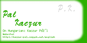 pal kaczur business card